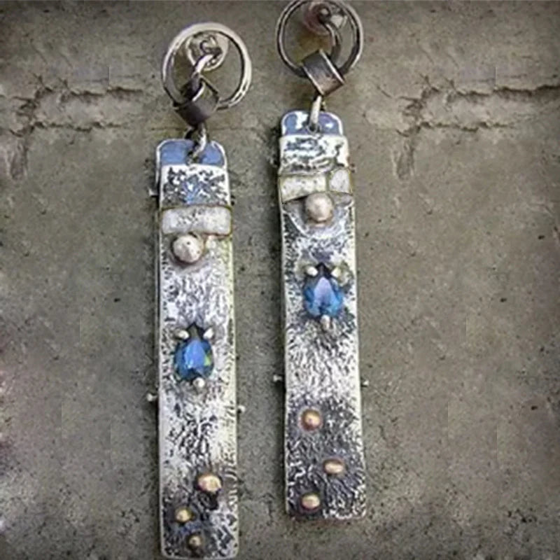 1+1 Offer: Blue Stone Handmade Earrings