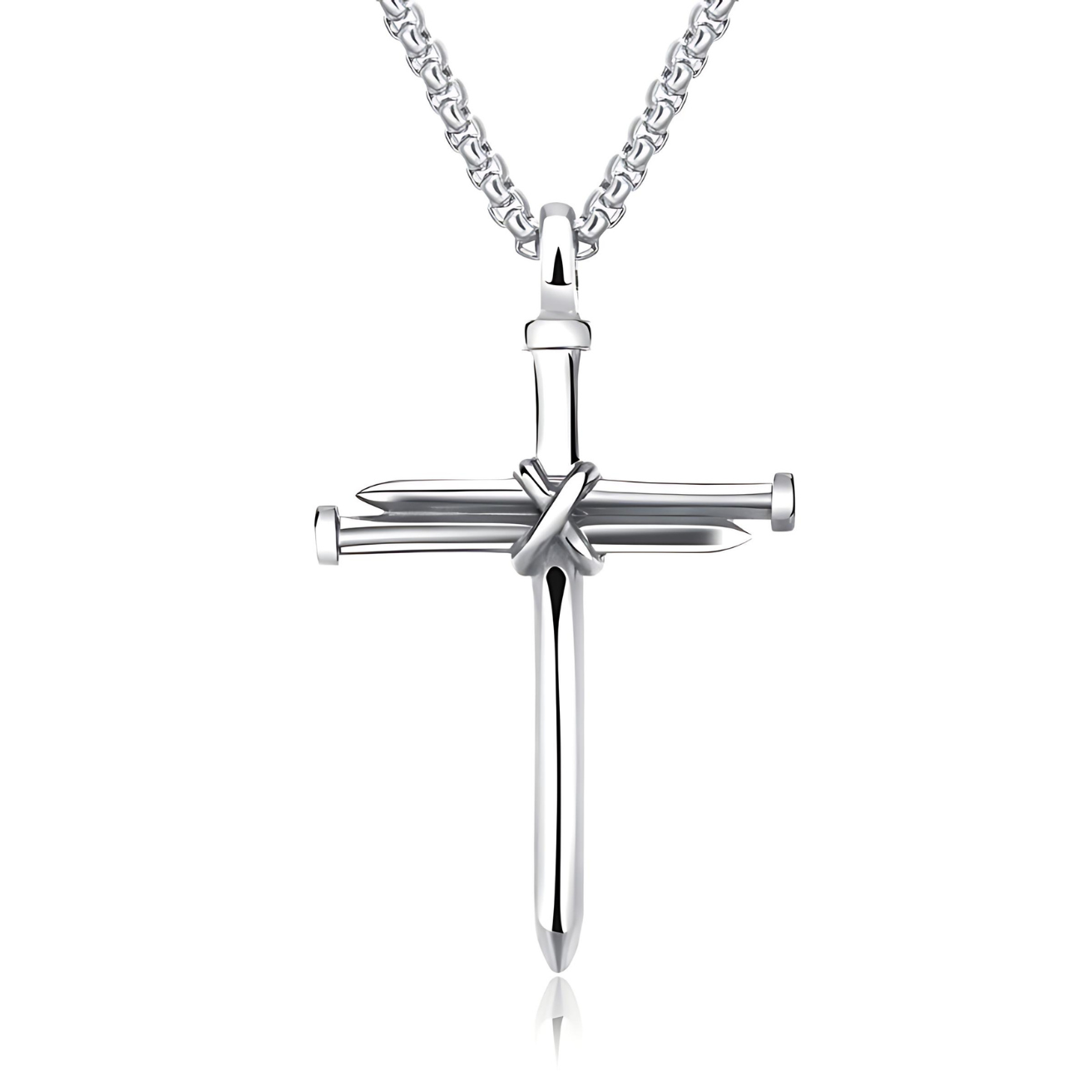 Necklace with nail cross