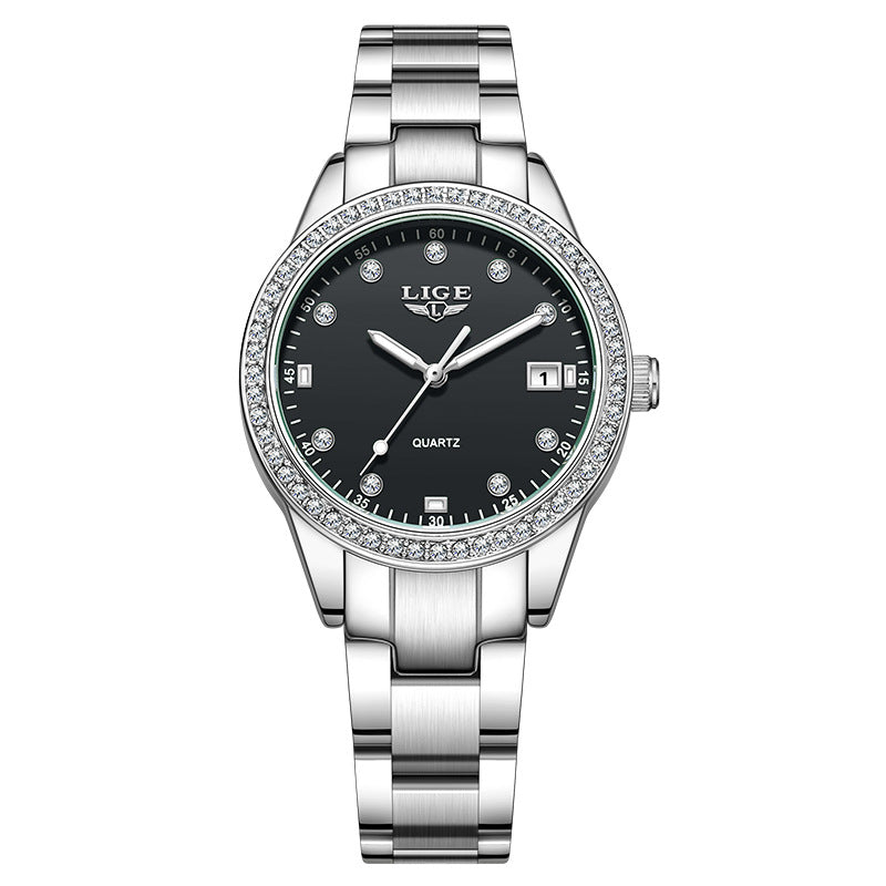 Timeless Diamond Encrusted Quartz Watch For Women Luxury