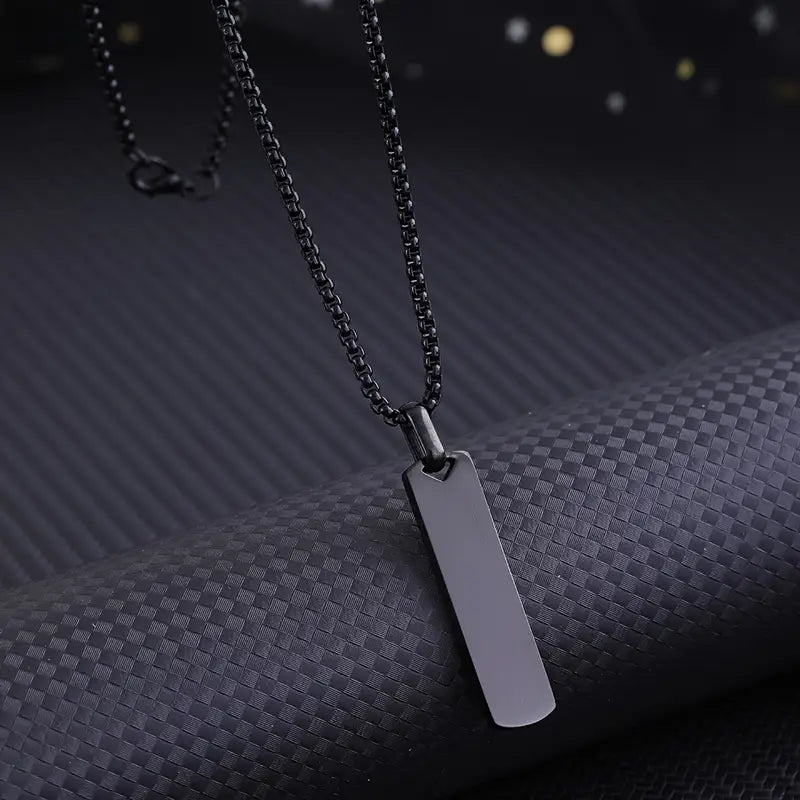 Simple Geometric Rhombus Stainless Steel Necklace