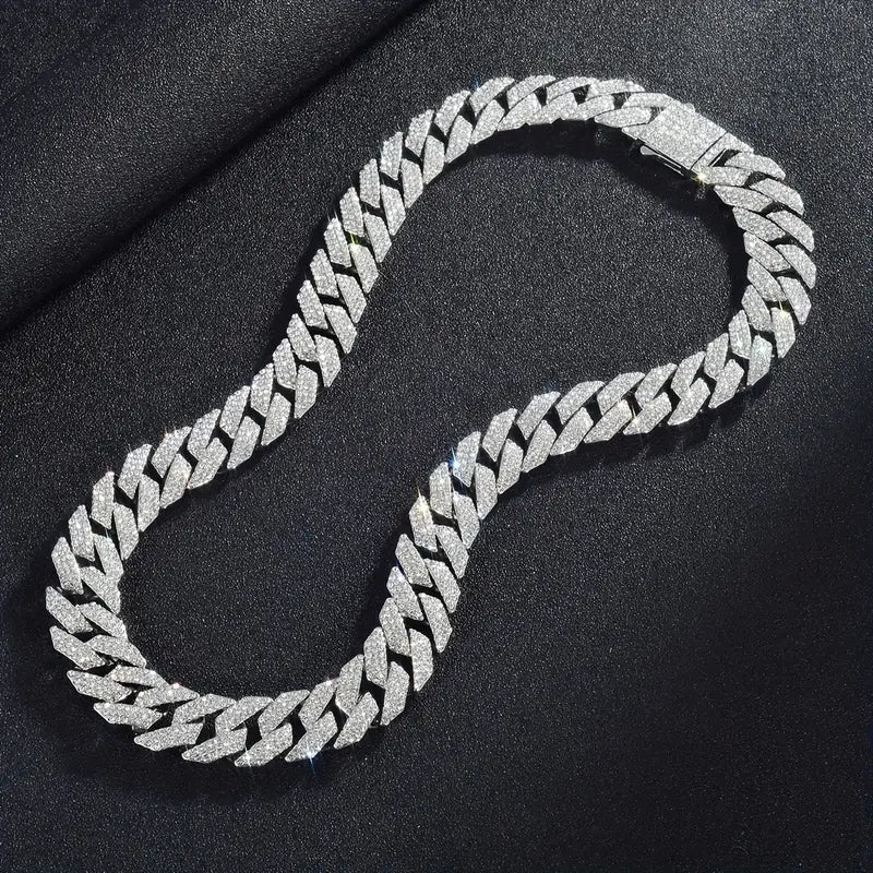 Men's 15mm Iced-Out Cuban Necklace
