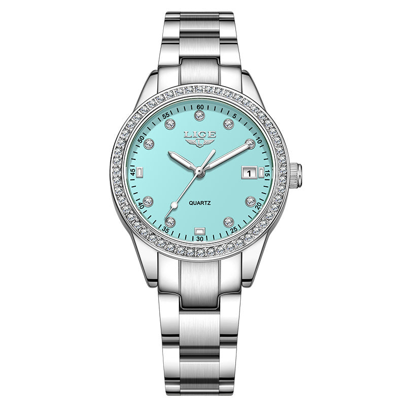 Timeless Diamond Encrusted Quartz Watch For Women Luxury