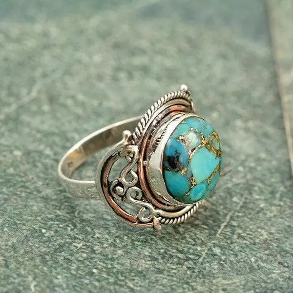 1+1 Offer: Boho Turquoise Ring