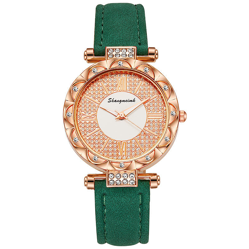 Elegant Diamond Encrusted Starry Belt Womens Quartz Watch