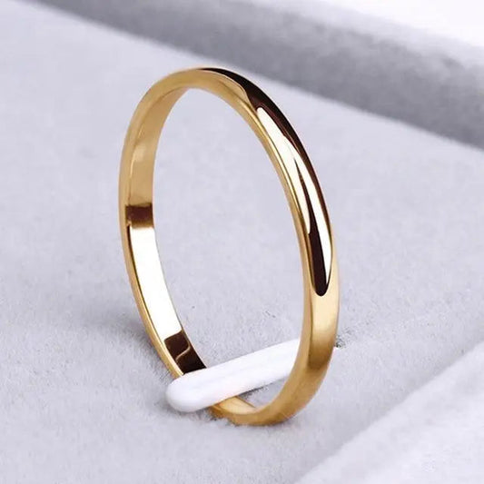 1+1 Offer: Simple ring made of gold and silver