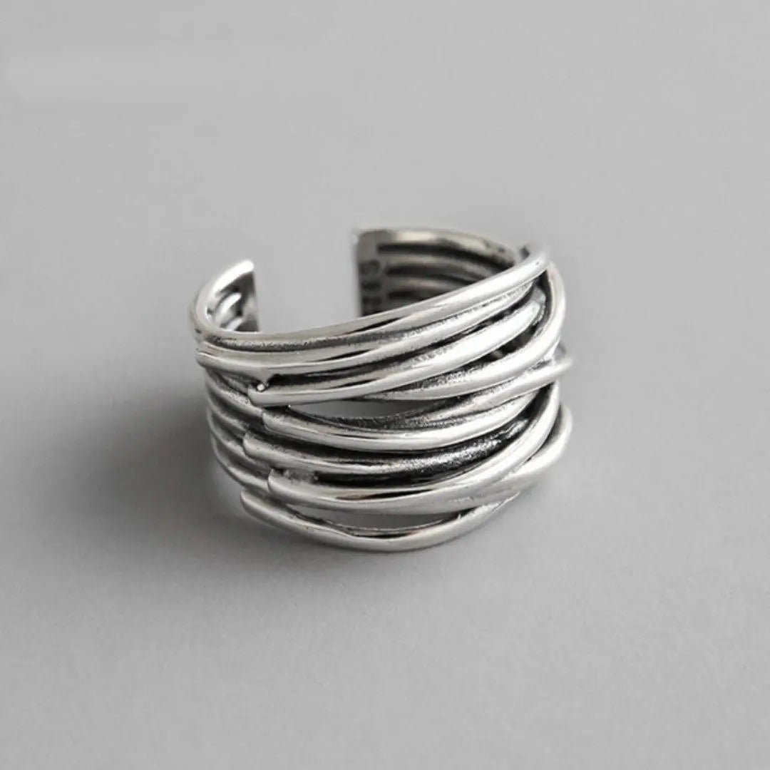 1+1 Offer: Silver Adjustable Layered Ring