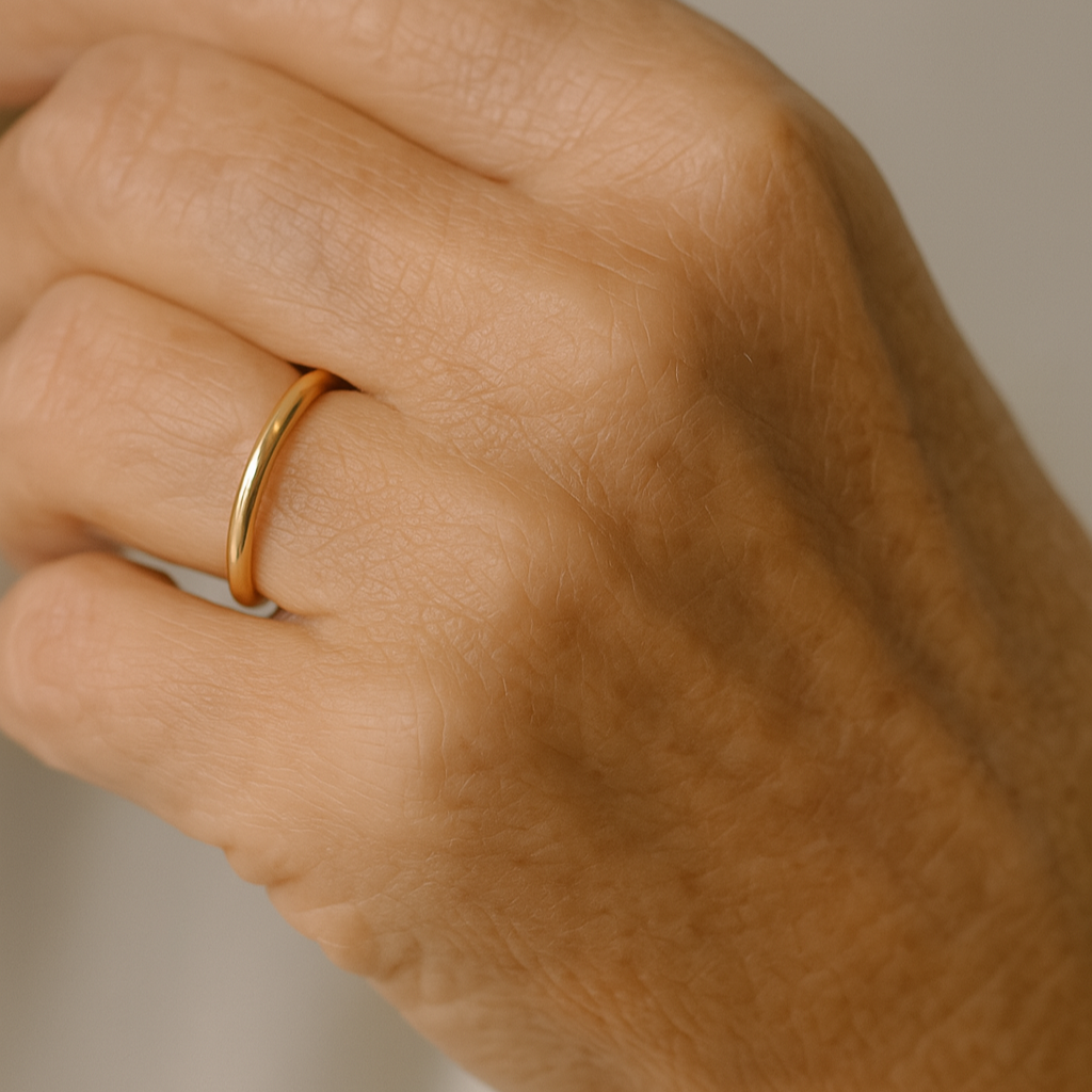 1+1 Offer: Simple ring made of gold and silver