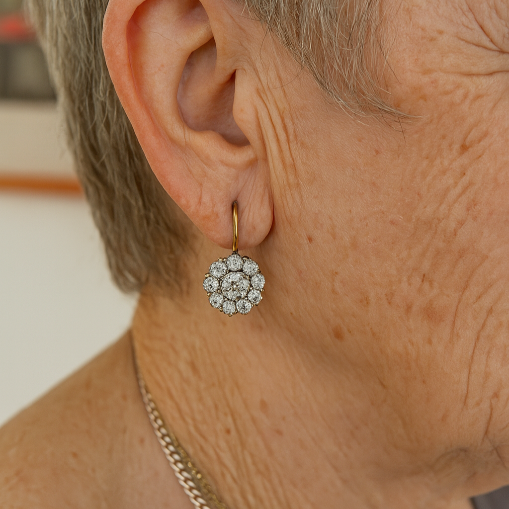 1+1 Offer: Vintage Edelstein Earrings in Gold