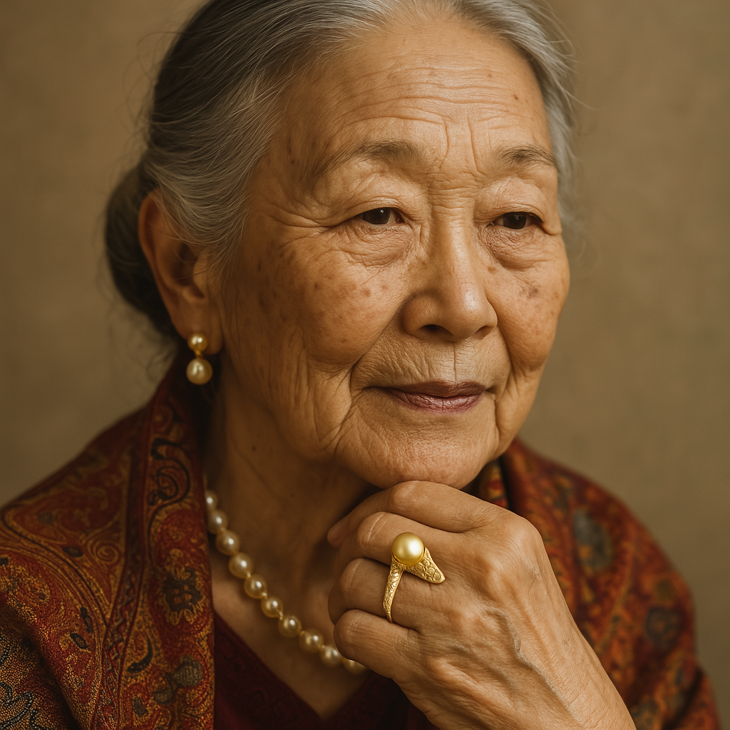 1+1 Offer: Golden Vintage Pearl Ring