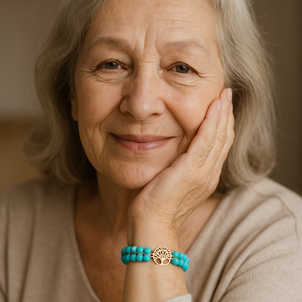 1+1 Offer: Bracelet Tree of Life Handmade Turquoise Stone