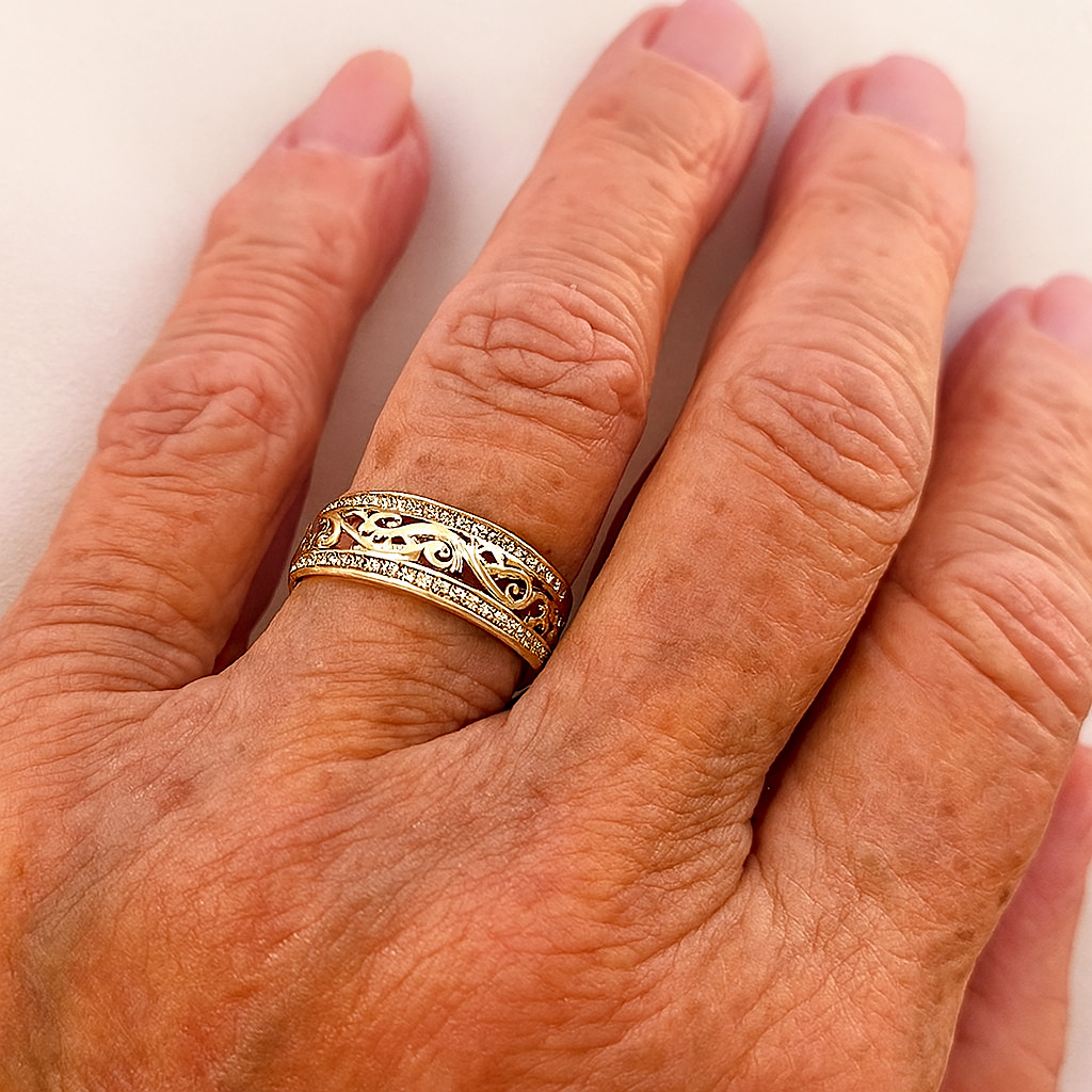 1+1 Offer: Bright Hollow Gold Ring