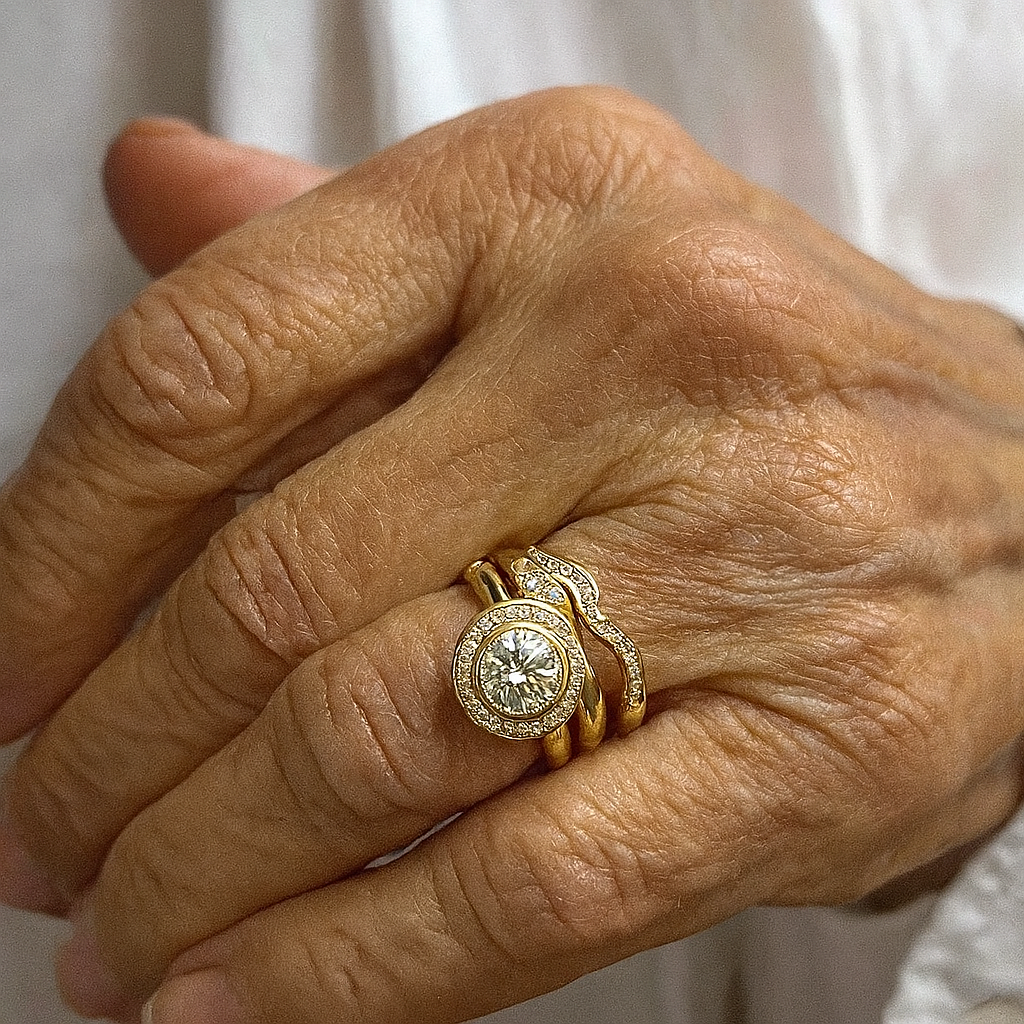 1+1 Offer: Vintage Gold & Zirconia Ring Pack