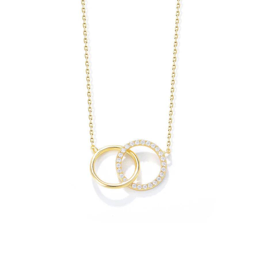 Round Circle Cubic Zircon Necklace