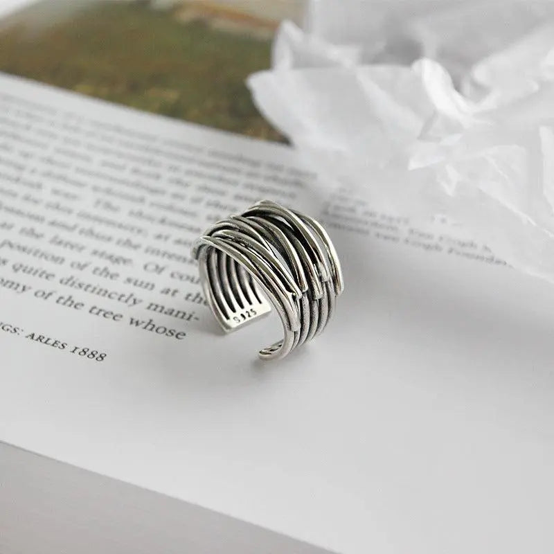 1+1 Offer: Silver Adjustable Layered Ring
