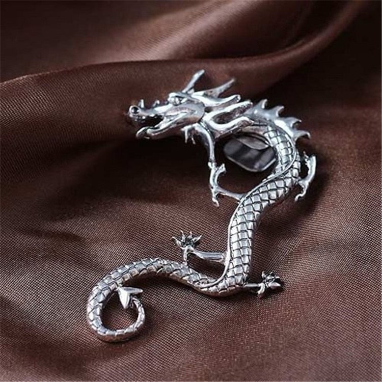 1+1 Offer: Silver Dragon Earrings