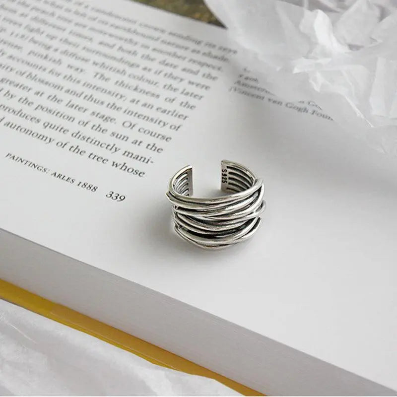 1+1 Offer: Silver Adjustable Layered Ring