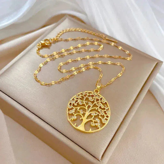 1+1 Offer: Roots of Life Necklace in Gold