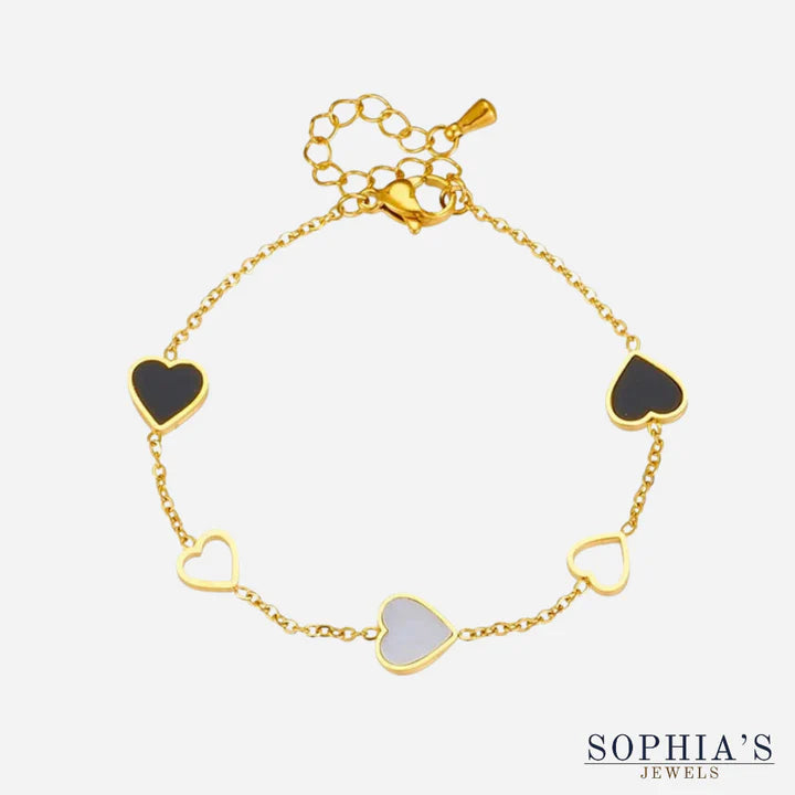Natasha | Gold Plated Heart Bracelet