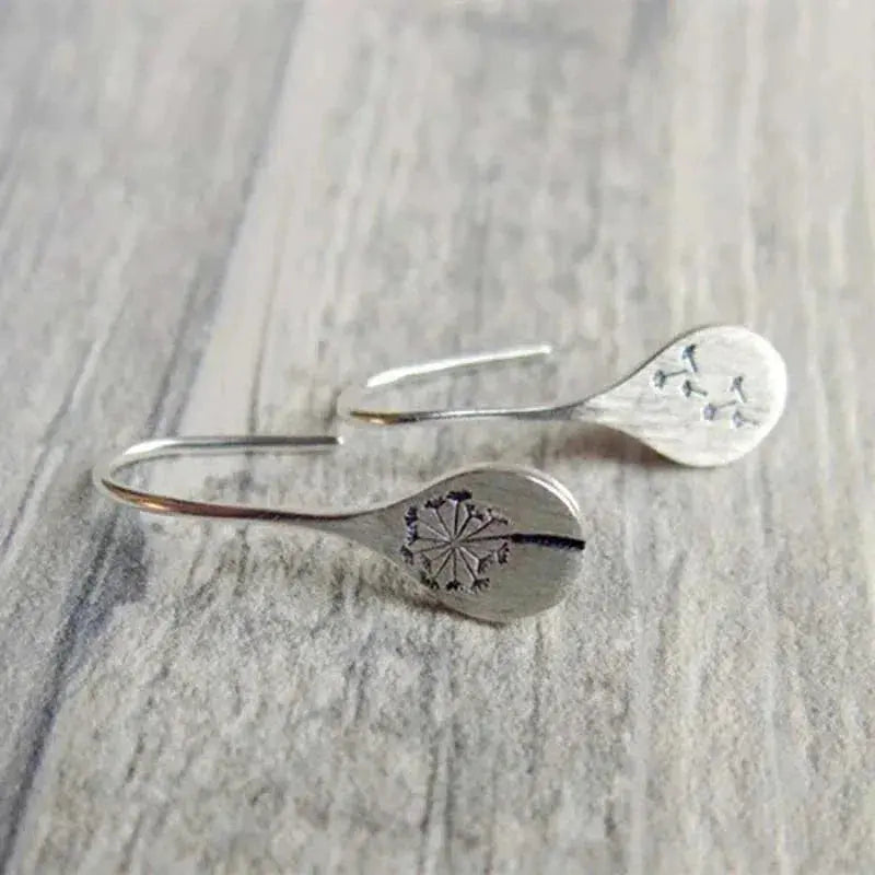1+1 Offer: Silver Dandelion Earrings