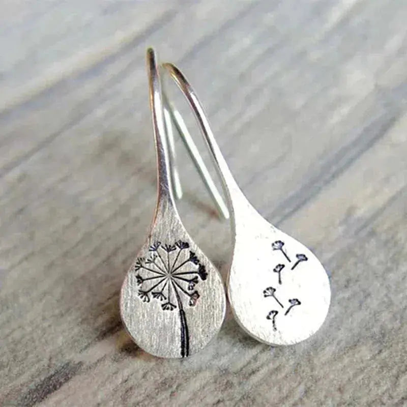1+1 Offer: Silver Dandelion Earrings