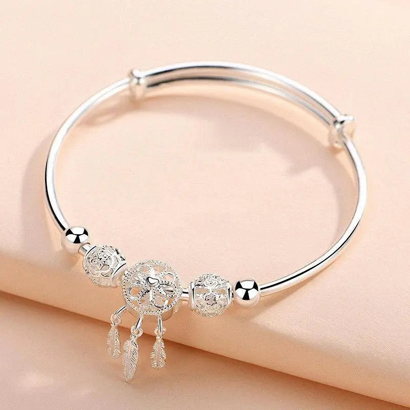 1+1 Offer: Silver Adjustable Dreamcatcher Bracelet