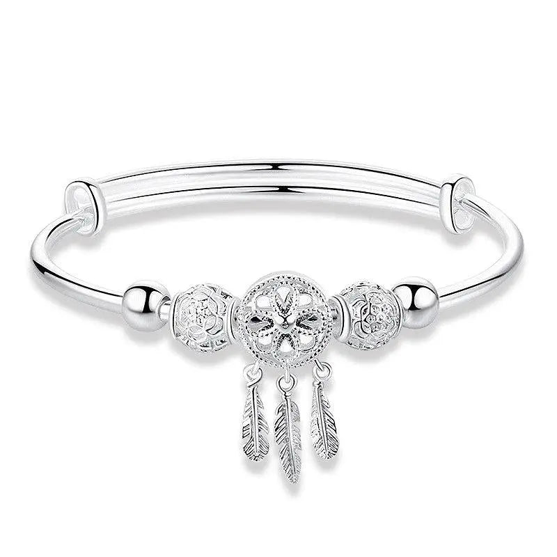 1+1 Offer: Silver Adjustable Dreamcatcher Bracelet