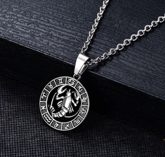 Stainless Steel Cancer Zodiac Pendant