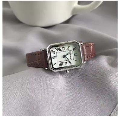 Vintage Leather Dial Timepiece with Retro Detailing