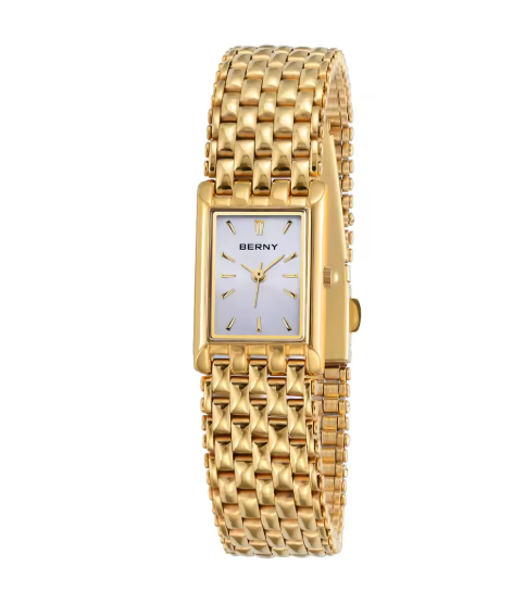 Vintage Inspired Gold Tone Quartz Prestige Timepiece