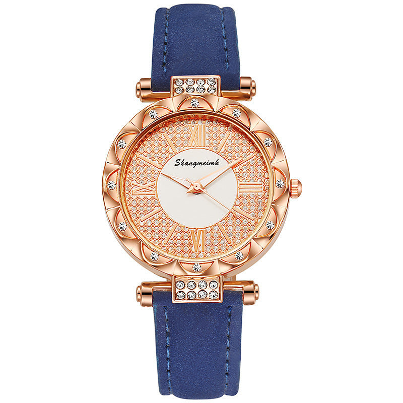Elegant Diamond Encrusted Starry Belt Womens Quartz Watch