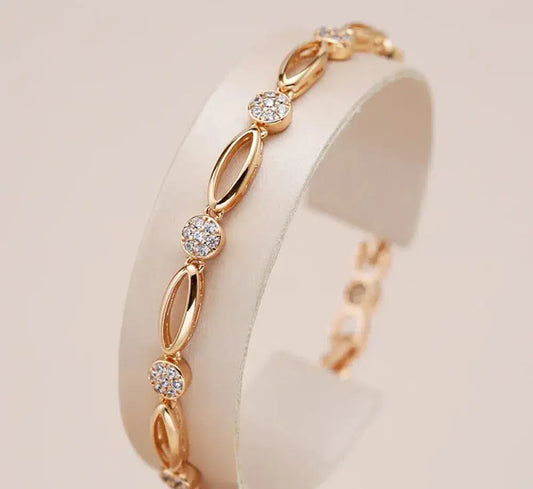 1+1 Offer: Elegant golden zirconia bracelet