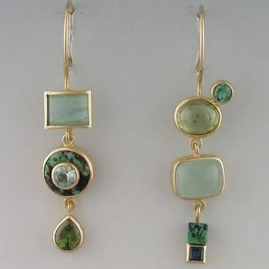 1+1 Offer: Green Vintage Earrings