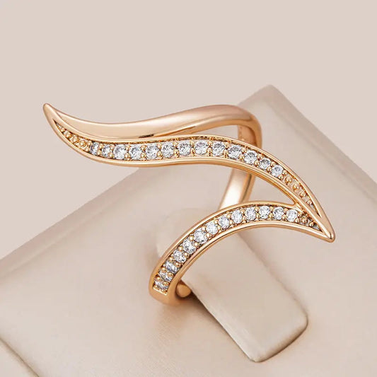1+1 Offer: Ring with Diamonds in Gold