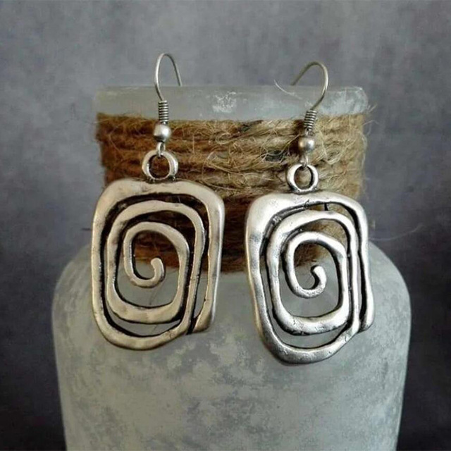 1+1 Offer: Spiral Boho Earrings in Silver