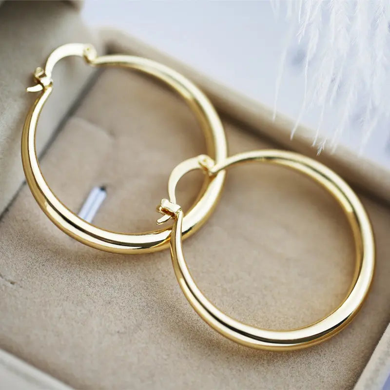 1+1 Offer: Vintage Golden Hoops