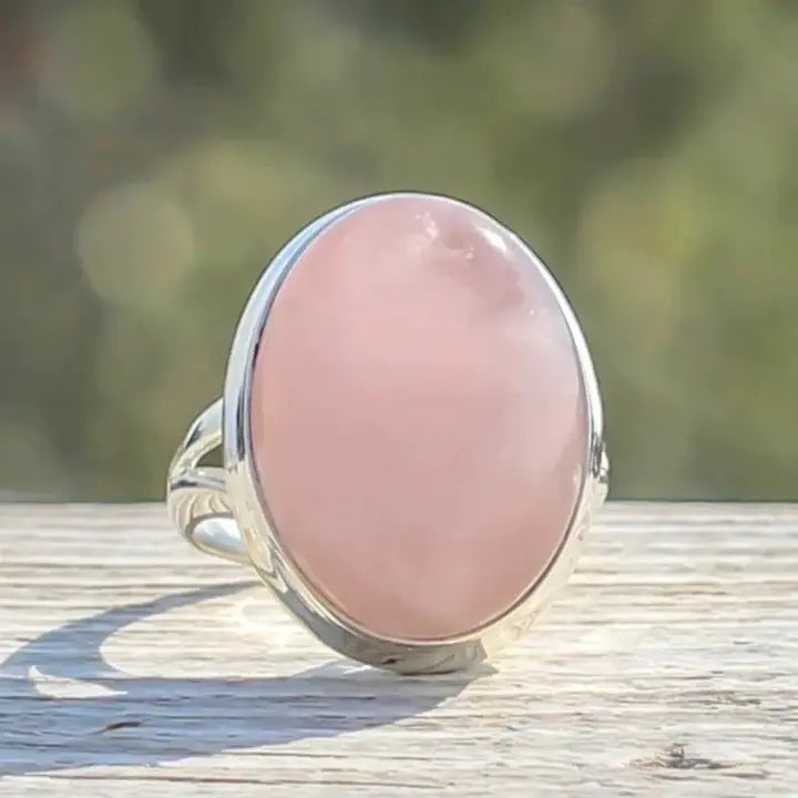 1+1 Offer: Vintage Rose Quartz Ring in Silver