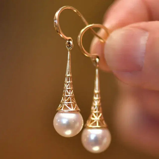 1+1 Offer: Vintage Pearl Earrings in Gold