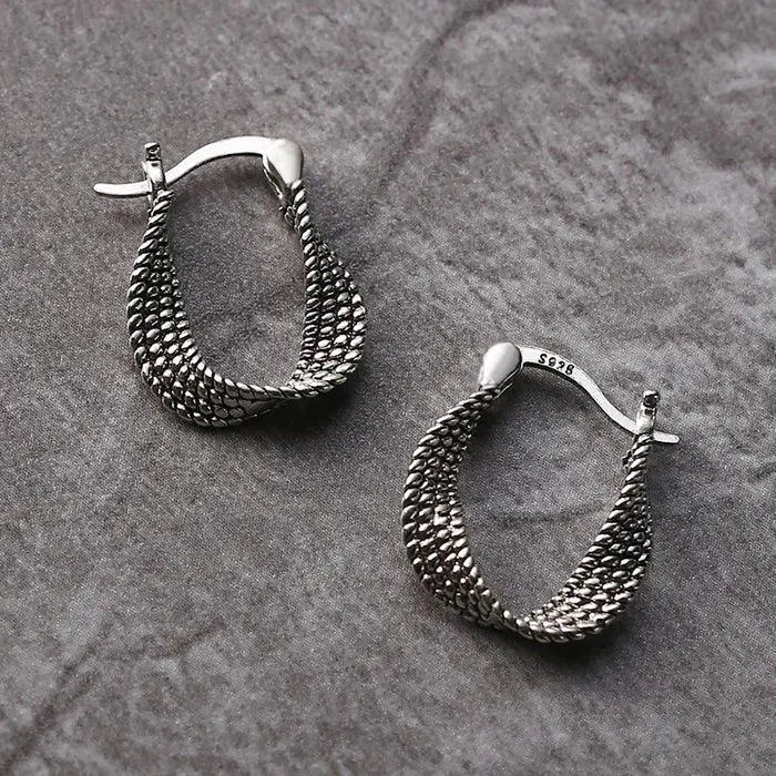 1+1 Offer: Vintage Silver Mesh Earrings