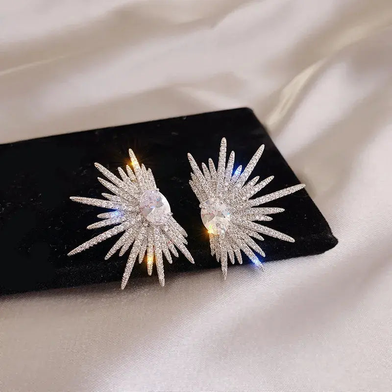 1+1 Offer: Elegant, fluffy shiny earrings