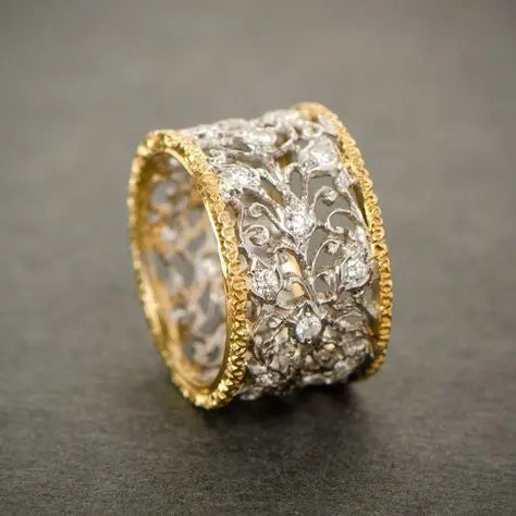 1+1 Offer: Vintage Zirconia Ivy Ring