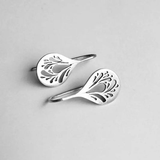 1+1 Offer: Hollow Silver Drop Earrings Vintage