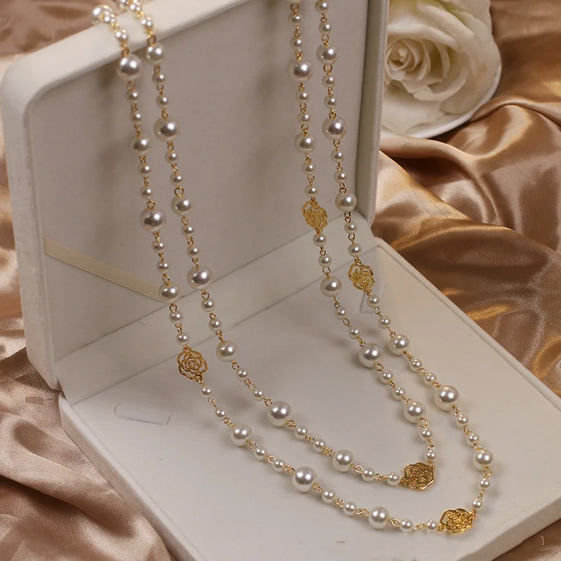 1+1 Offer: Elegant Gold Pearl Necklace