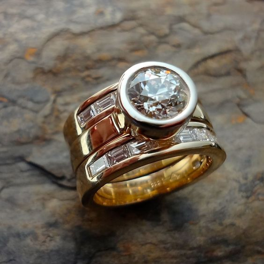 1+1 Offer: Vintage Layered Glass Ring
