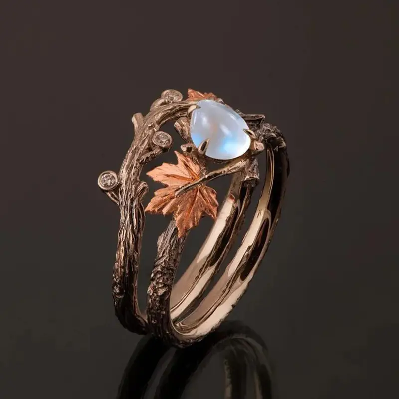 1+1 Offer: Nature Moonstone Ring
