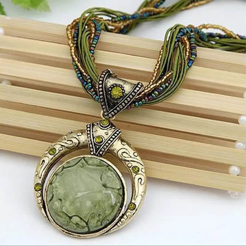 1+1 Offer: Green Gold Necklace