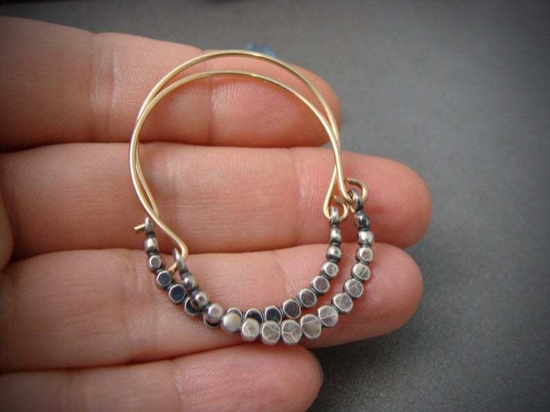 1+1 Offer: Boho cubic silver earrings