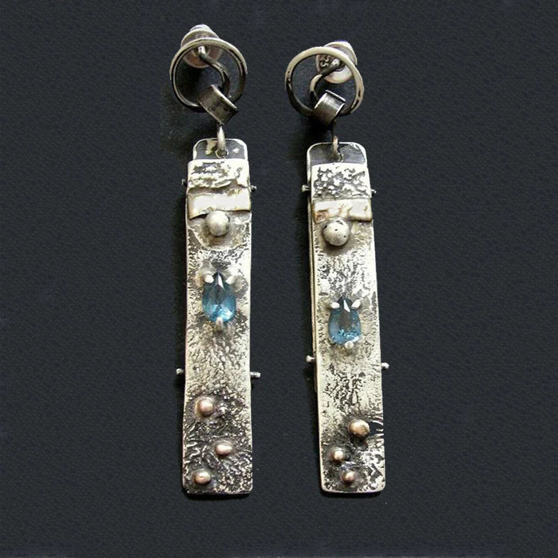 1+1 Offer: Blue Stone Handmade Earrings