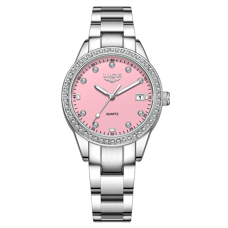 Timeless Diamond Encrusted Quartz Watch For Women Luxury