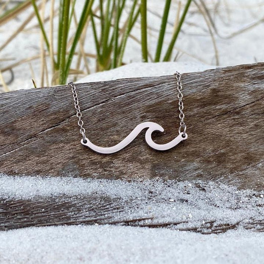 1+1 Offer: Silver Sea Wave Necklace