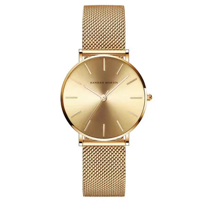 Rose Gold Waterproof Womens Wristwatch Exquisite Design